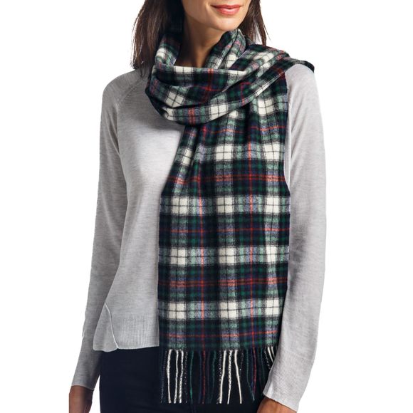 Women´s 100% Pure Cashmere Scarf Winter Plaid Scarf...